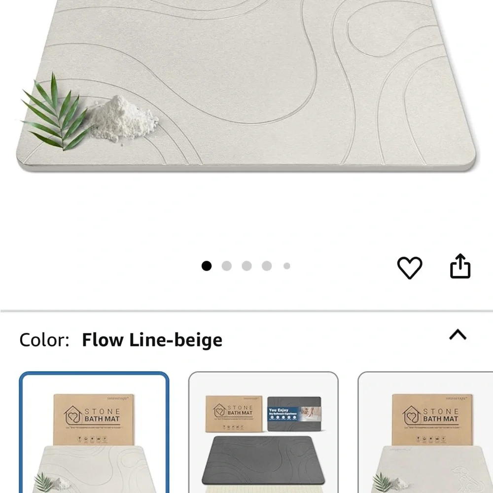 Stone Bath Mat - Tan